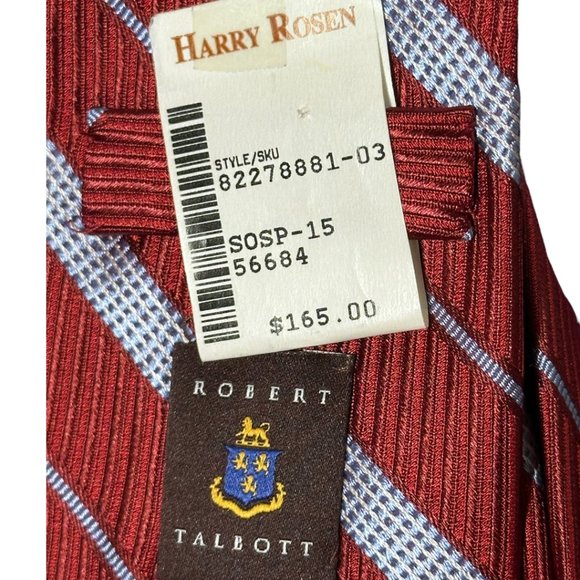 ELEGANT AND CLASSIC ROBERT TALBOT MEN'S TIE - 100% SILK - NEW WITH TAG - Picture 6 of 6